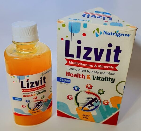 Lizvit Multivitamins & Minerals Syrup - 240ml - Health & Vitality - Sugar Free
