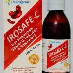 Nutrigrow IROSAFE-C Iron Syrup–120ml |Iron Bisglycinate with Vitamin C,Folic Acid & Vitamin B12