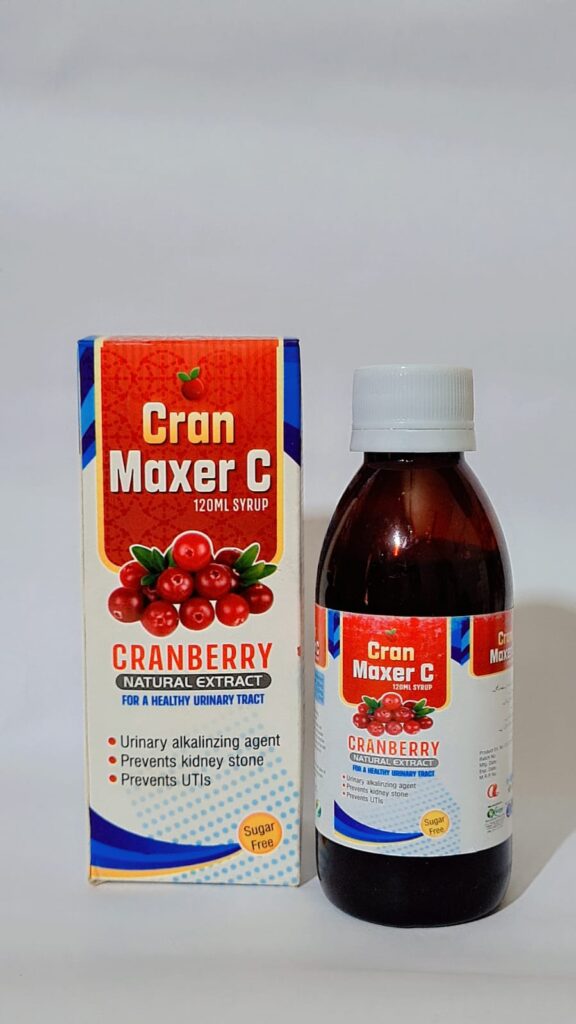 Cran Maxer C Syrup 120ml – Cranberry Extract for Urinary Tract Health | Sugar-Free Formula